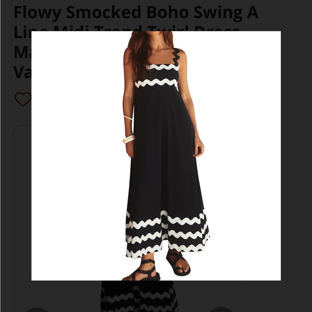 Black and White Maxi Dress